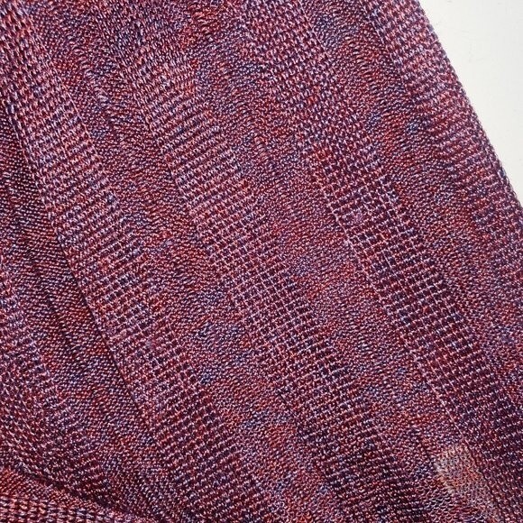 Michelle Mason Metallic Fine Knit Cropped Purple Pink Sweater Small - Picture 9 of 12